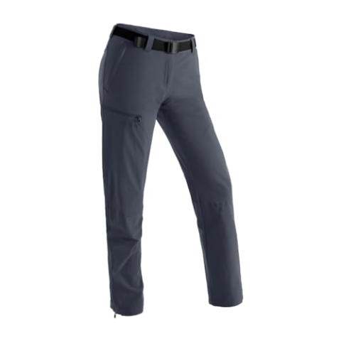 Maier Sports Inara Slim, Damen Wanderhose, Wasserabweisende Outdoorhose für Trekking und Hiking, Enganliegender Schnitt, PFC-frei, mSTRETCH pro 4 & Dryprotec, Grau, 38 (W29/L31)