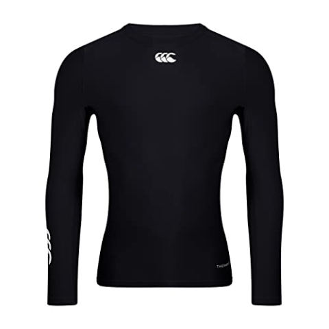 Canterbury Herren Oberteil Thermoreg Base Layer Langarm-Unterhemd, Schwarz, L, E546845-989-L