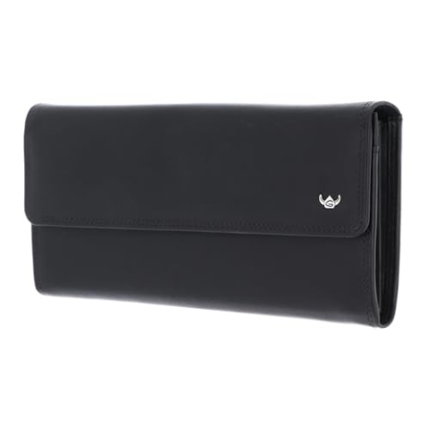 Golden Head Polo RFID Protect Ladies Purse Wallet Black