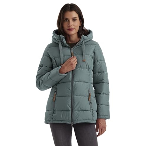 G.I.G.A. DX Damen Winterjacke mit Kapuze/Funktionsjacke in Daunenoptik GW 12 WMN QLTD JCKT, aquaverde, 46, 39835-000
