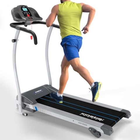 KINETIC SPORTS Pro Laufband klappbar KST3000 mit großer Lauffläche - 1100W Motor, 12 Programme, Steigung für GEH- und Lauftraining, integrierte Lautsprecher, bis 12 km/h