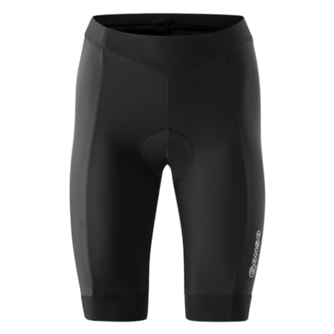 Gonso Fortuna, Kurze Damen Fahrradhose, Radtight mit Relax Gel Comfort Sitzpolster, Hohe Bewegungselastizität und Komfortbund, Enganliegende Passform, Schwarz, Gr. 48