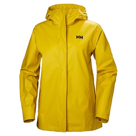 Helly Hansen Damen Standard Moss Wasserdicht Winddicht Regenmantel mit Kapuze, Gelb (344 Essential Yellow), Größe XL