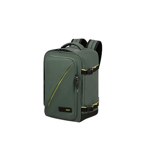 American Tourister Take2Cabin - Ryanair Kabinentasche 25 x 20 x 40 cm, 24 L, 0.40 kg, Handgepäck, Flugzeug Rucksack S Underseater, Grün (Dark Forest)