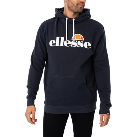 Ellesse Mens SL Gottero OH Hoody Sweatshirt, Navy, SML