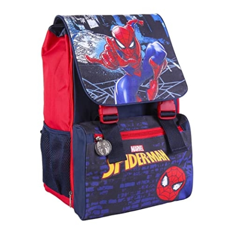 CERDÁ LIFE'S LITTLE MOMENTS Mochila Escolar de Spiderman para Niño en Primaria Extensible, Espalda Ergonómica y Asas Ajustables Acolchadas, Material Unisex niños, Multicolor, Talla única