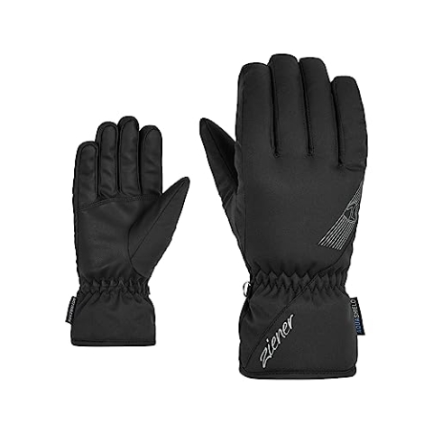 Ziener Damen KORENA Ski-Handschuhe/Wintersport | wasserdicht, atmungsaktiv, Black, 7,5