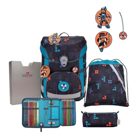 DerDieDas ErgoFlex Easy Schulranzenset 5-teilig Ninja Fighter