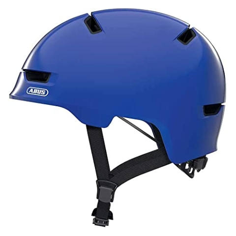 ABUS 81751 Fahrradhelm, Blau (Shiny blue), M (54-58 cm)
