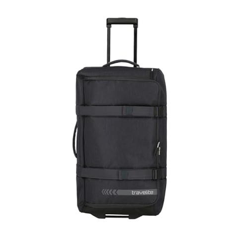 Travelite Trolley Reisetasche mit Rollen mittelgroß, Kick Off, praktische Rollenreisetasche für Urlaub und Sport, 68 cm, 65 Liter