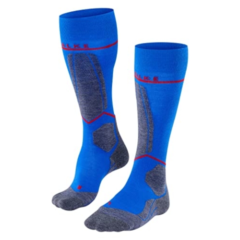 FALKE Herren Skisocken SK4 Energizing Light M Kh Wolle Funktionsmaterial mit Kompression 1 Paar, Blau Olympic 6940, 44-45