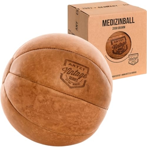 ARTZT Vintage Series Medizinball Rindsleder 5000 gr