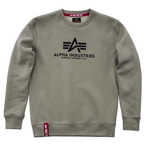 Alpha Industries Basic Sweater Sweatshirt für Herren Olive