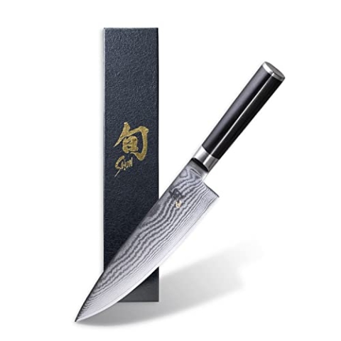 KAI Küchenmesser Shun Kochmesser 8 Zoll 20.0 cm Linkshand, DM-0706L, Pakkaholz Schwarz