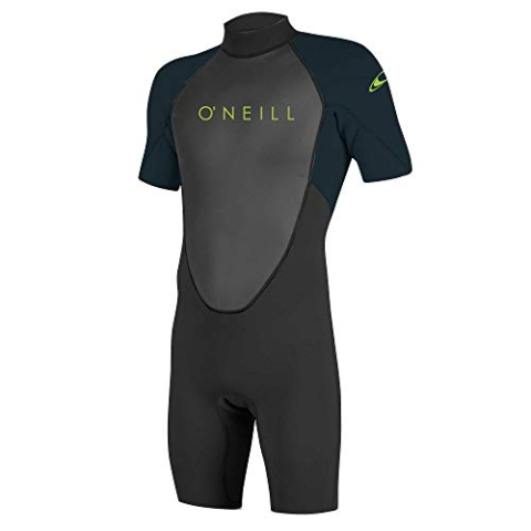 O'Neill Wetsuits Jungen Reactor II 2mm Back Zip Spring Wetsuit Neoprenanzug, Black/Slate, 10