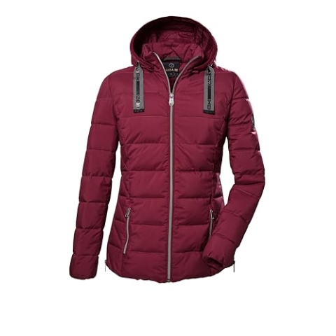 G.I.G.A. DX Damen Steppjacke mit abknöpfbarer Kapuze GW 4 WMN QLTD JCKT, weinrot, 40, 41341-000