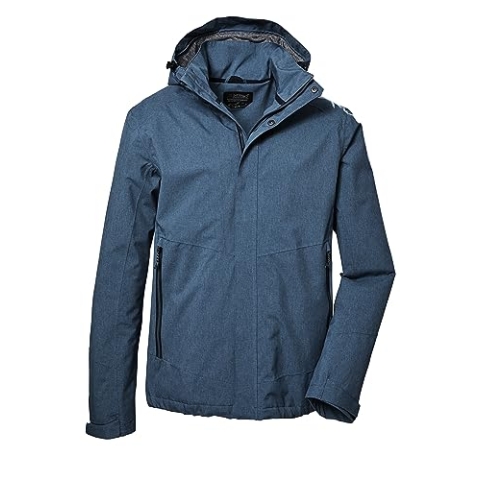 killtec Herren Funktionsjacke/Outdoorjacke mit abzippbarer Kapuze KOS 53 MN JCKT, stahlblau, 3XL, 41333-000