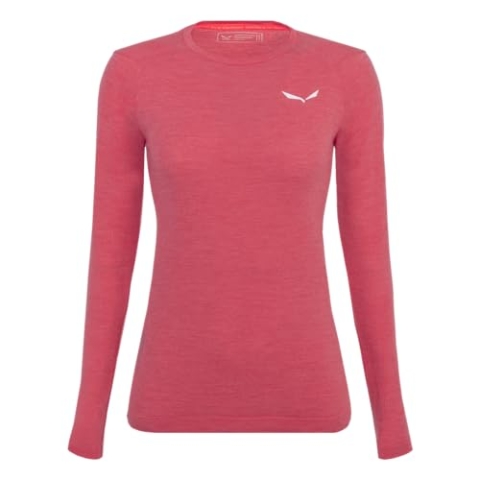 Salewa Zebru Fresh Merino Responsive Long Sleeve Tee Women, Calypso Coral, XL