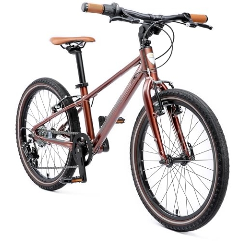 BIKESTAR Leichtgewicht 8 kg Kinder Fahrrad Aluminium ab 6 Jahre | 20 Zoll 7 Gang Shimano | Kupfer