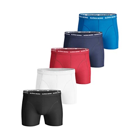 Björn Borg Herren Cotton Stretch 5p Boxer, Mehrfarbig, XL EU