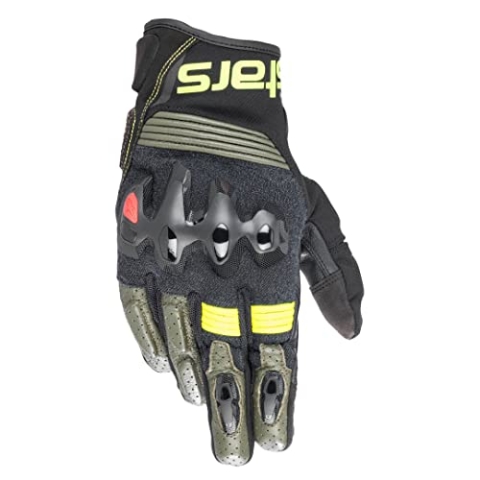 Alpinestars Motorradhandschuhe kurz Motorrad Handschuh Halo LT Handschuh kurz grün XXL, Herren, Enduro/Adventure, Ganzjährig, Leder/Textil
