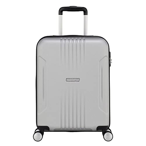 American Tourister Tracklite - Spinner S Handgepäck, 55 cm, 34 L, Silber (Silver)