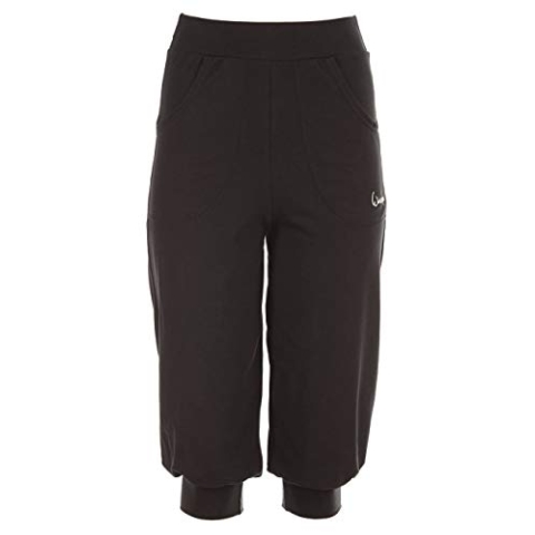 Winshape Damen Luftig-legere 3/4-high Waist-Trainingshose Wbe12 Trainingshose, Schwarz, XS EU