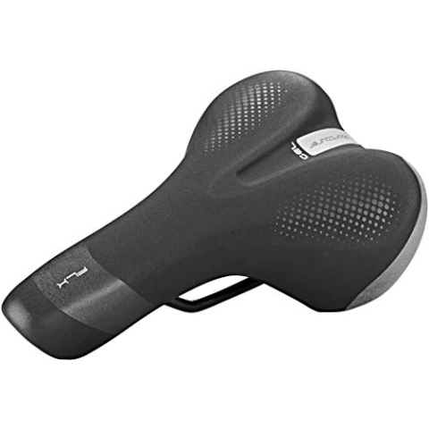 Sportourer Herren FLX Man Gel Hi-Viz Fahrradsattel, schwarz, One Size