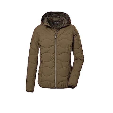 G.I.G.A. DX Damen Steppjacke mit Kapuze/Funktionsjacke ist wasserabweisend GW 21 WMN QLTD JCKT, camel, 48, 39845-000