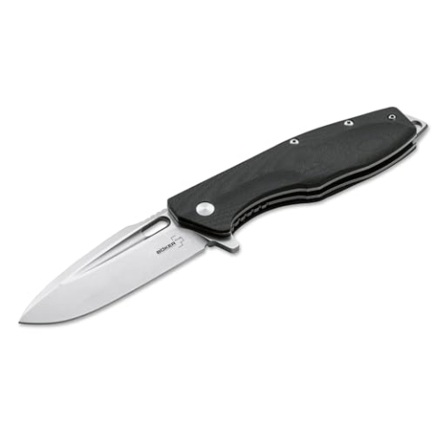 BÖKER PLUS Caracal Folder robustes Taschenmesser - perfektes Einsatzmesser mit Taschen-Clip - vielseitiges Outdoor-Messer inkl. Messer-Tasche und edler Geschenk-Box (Caracal Folder)