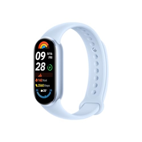 Xiaomi Smart Band 9 Fitness Tracker, AMOLED Display with 1200 Nits, Sp02 Tracking, Sleep and Heart Rate Monitor, Notifications, 5ATM Waterproof, Mi Fitness App, Arctic Blue
