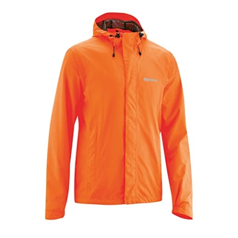 Gonso Save Light, Herren Fahrradjacke, Wasserdichte Regenjacke, Wasserdicht bis 10.000 mm & winddicht, G-Tex, 2-Lagenlaminat & getapte Nähte, Weite Passform, PFC-frei, Orange, Gr. XXL
