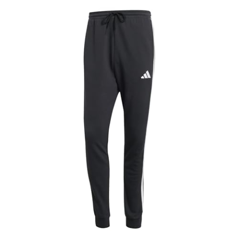 adidas Herren Essential Three Stripes French Terry Pant, Black/White, XXL