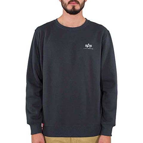 Alpha Industries Basic Sweater Small Logo Sweatshirt für Herren Navy