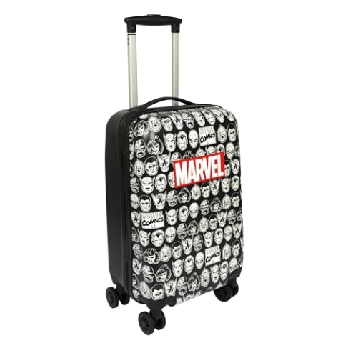Undercover - Marvel Comics Reisekoffer - Rollkoffer mit 4 Doppelrädern - TSA Schloss - 1 Fach mit Spanngurten - 1 Fach mit Reißverschluss
