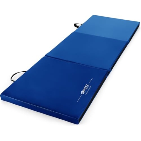 Gymtek® Klappbare Gymnastikmatte Sportmatte Kampfsportmatte Trainingsmatte - 180x60 cm - Gymnastik, Yoga, Judo, Karate, Fitness, Pilates, Kampfsport
