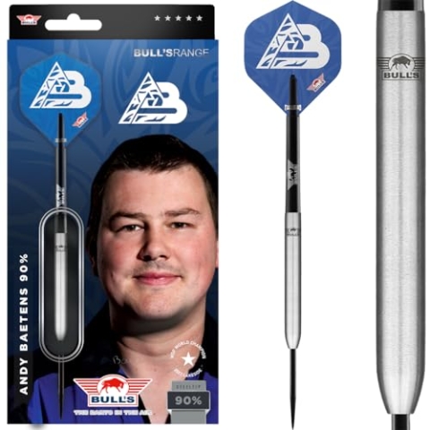 Bull's Andy Baetens Steel Darts | 90% 23g Steeltip Darts | Profi Darts für jeden Spieler