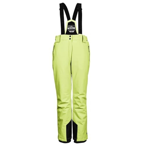 killtec Damen Funktionshose/Skihose mit abnehmbaren Trägern, Kantenschutz und Schneefang KSW 249 WMN SKI PNTS, helllime, 38, 37559-000