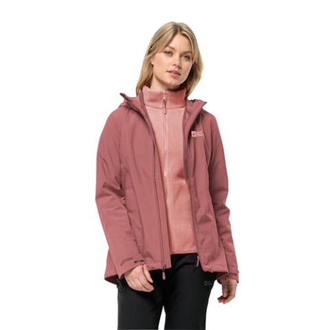 Jack Wolfskin Damen Moonrise 3in1 Jkt W, Red Ochre, S EU