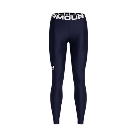 Under Armour Damen HeatGear Authentics Leggings, Midnight Navy/White, XL EU