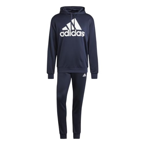 adidas Herren Sportswear French Terry Hooded Track Suit, semi lucid blue/black, M