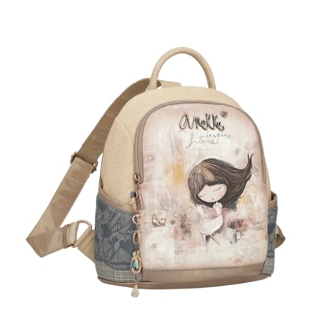 Memories Anti-Diebstahl-Rucksack, doppelte Fächer und optimale Sicherheit, lässiger Stil und Außentaschen, Maße: 29 x 31 x 14 cm