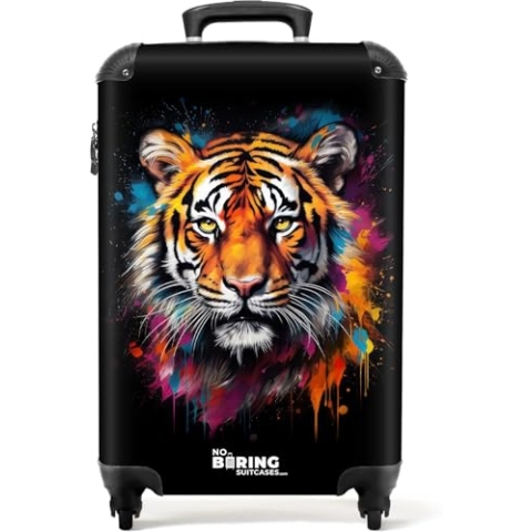 NoBoringSuitcases.com Handgepäck Koffer, Reisekoffer, Reisetasche mit Rollen, Koffer Groß, Hartschalenkoffer, Trolley Handgepäck, Koffer Mittelgroß, Suitcase, TSA Schloss, Koffer Klein, Graffiti-Druck