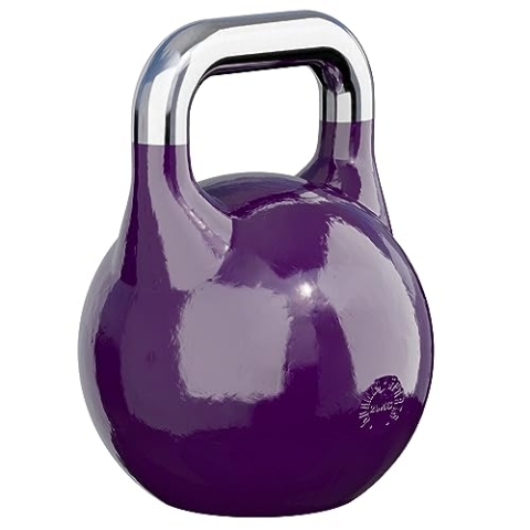GORILLA SPORTS® Kettlebell Competition - Gewicht 8 kg bis 40 kg, Bodenschonende, aus Massivstahlguss, in 9 Farben - Wettkampf Kugelhantel, Schwunghantel, Kugelgewichte, für Fitness, Krafttraining, Gym