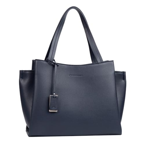 TOM TAILOR Mareile Damen Shopper Umhängetasche Reißverschluss Mittelgroß Blau