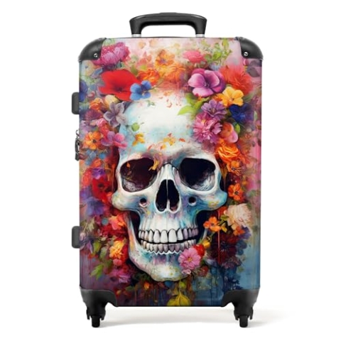 NoBoringSuitcases.com® Handgepäck, Hartschalenkoffer mit TSA Schloss, Trolley, Reisekoffer, Carry on, Rollkoffer, Klein oder Mittelgroß Mehrfarbig