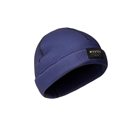 Mystic Watersports - Surf Kitesurf & Windsurfing 2mm Neopren Neoprenanzug Beanie Mütze - Navy - Flatlock - M-Flex (70%)