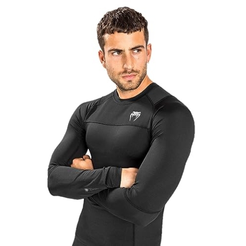Venum Herren G-fit Air Rashguard Shirt, Schwarz, XXL EU