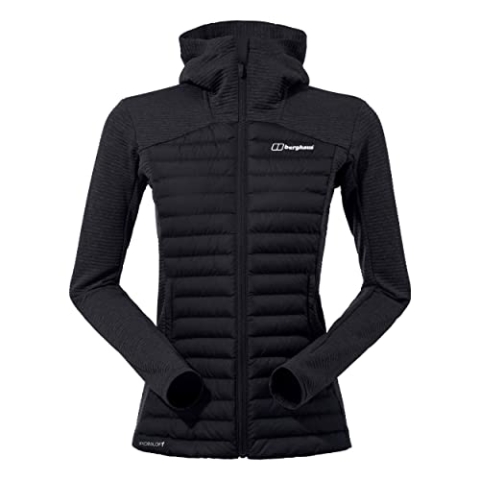 Berghaus Damen Nula Hybrid Isolierte Kunststoffjacke, Langlebiges Design, Wasserabweisende Isolierung, Schwarz, L