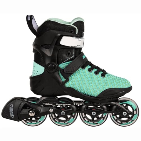 Powerslide Inline Skates Phuzion Xenon Arctic 80, in Schwarz/Grün für Damen, 80mm/83A Rollen, ABEC 7 Pro Kugellager, Art. nr.: 940678